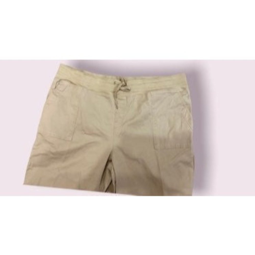 Pants cargo capri bottom tan cream plus size pants - Picture 9 of 11